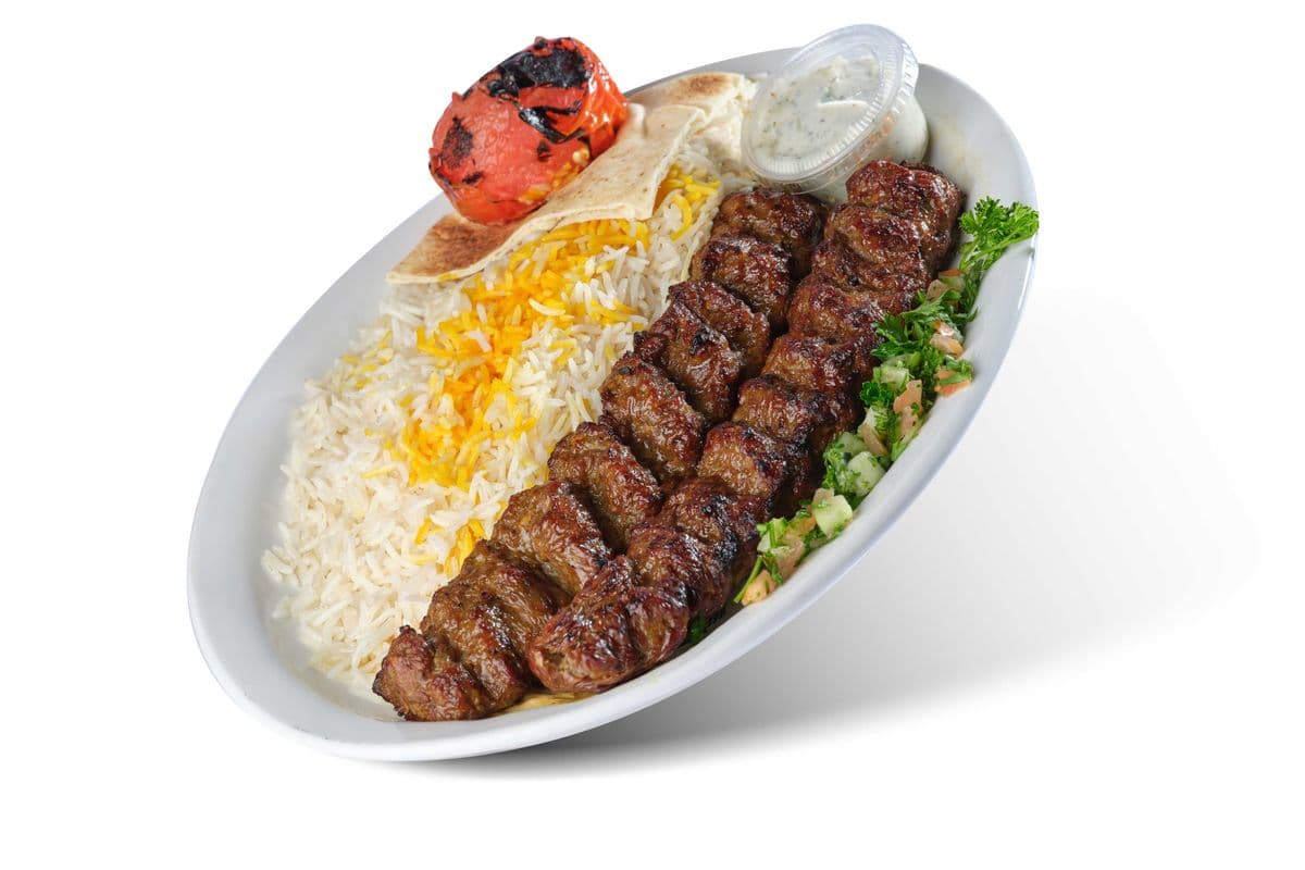 19. Ground Beef Kabob Plate