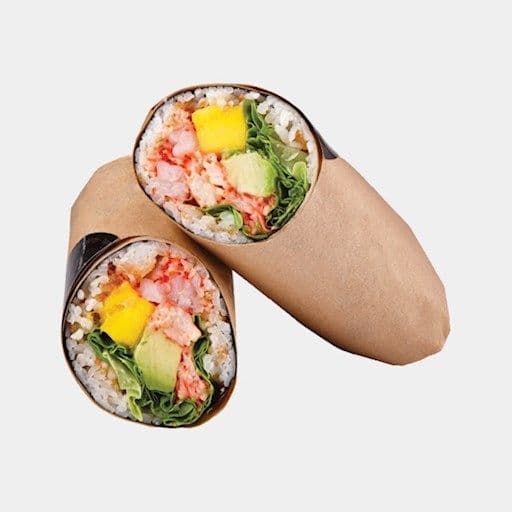 Spicy Shrimp & Mango Sushi Burrito / Sushi burrito Crevette épicée et mangue