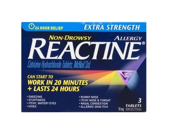 Reactine Tablets Extra Strength (3 Count)
