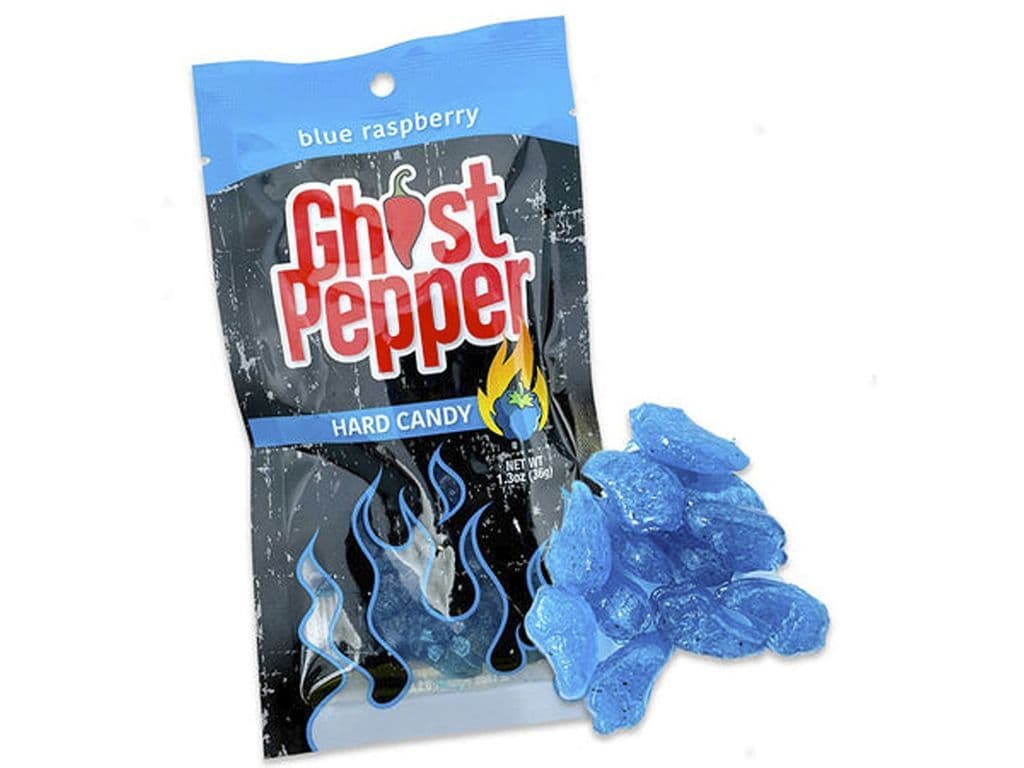 Ghost Pepper Blue Raspberry Spicy Hard Candies 36g by Flamethrower Candy