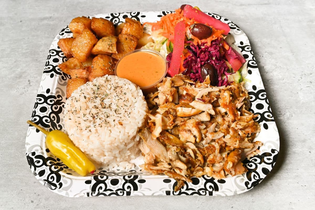 Assiette de doner au poulet