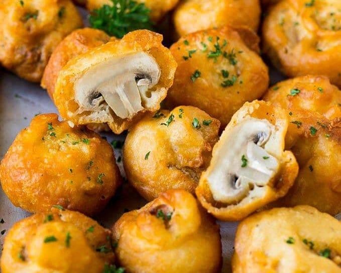 Deep Fried Mushroom Caps