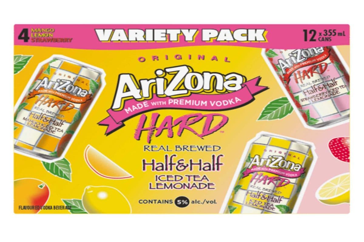 ARIZONA HARD HALF & HALF MIXER Variety Pack 12 CANS (NEW ITEM) (12 x 355 ML)