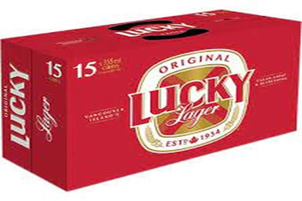 Lucky LAGER BEER 15 CANS (15 x 355ML)