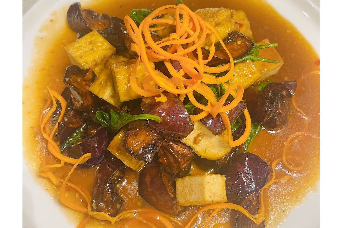 Spicy Basil Eggplant Tofu