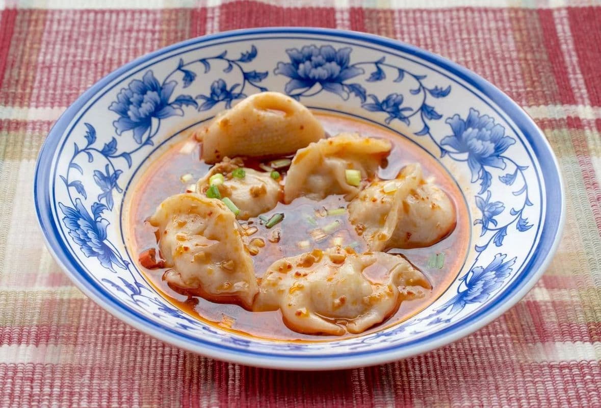 Spicy Sour Soup Cabbage & Pork Dumplings (10) / 酸辣汤猪肉白菜饺 -HS1