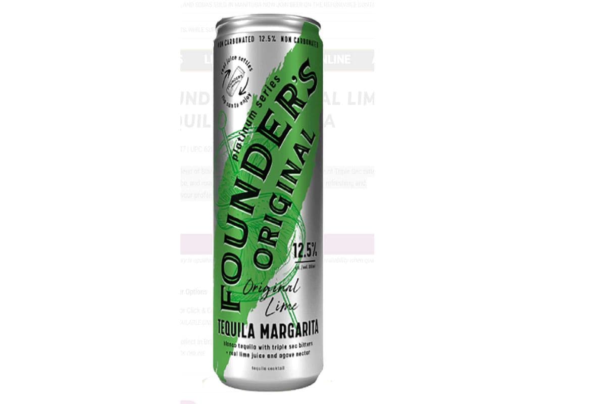 Founder's Original Lime Tequila Margarita (1 x 355 ml can)