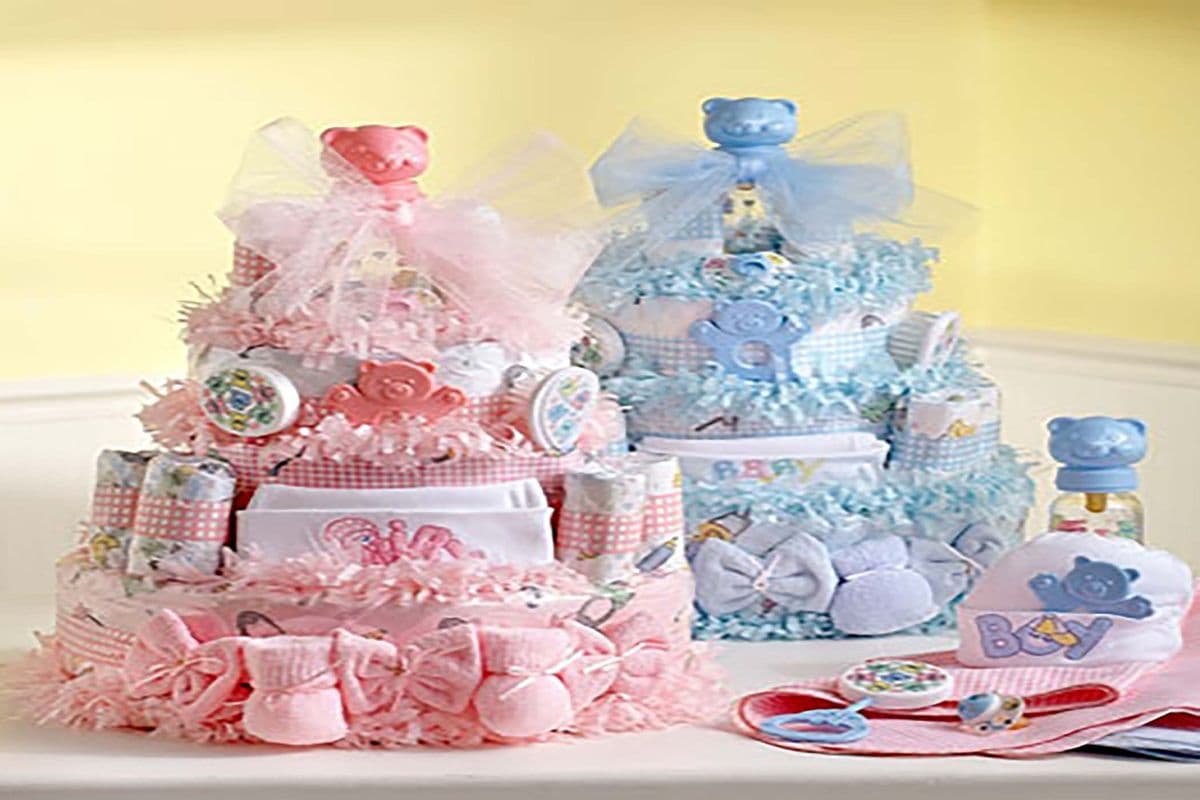 Diaper Cake And Toys For Boy