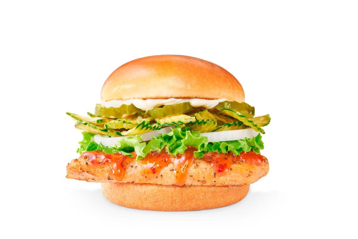 Sandwich de poulet grillé au chili thaï sucré / Sweet Thai Chili Grilled Chicken Sandwich (Cals: 500)