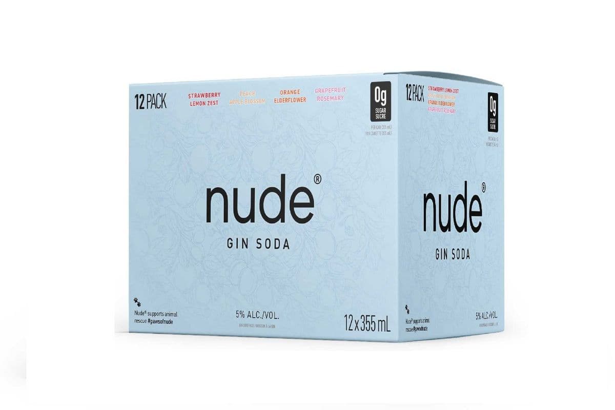 123407. NUDE GIN SODA VARIETY (12 x 355ML (CANS))