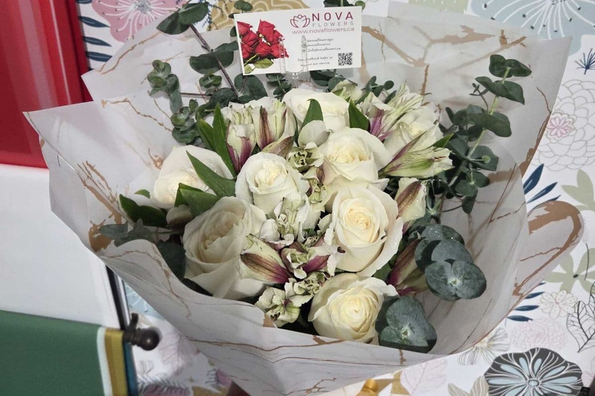 White Roses & Alstroemeria Bouquet