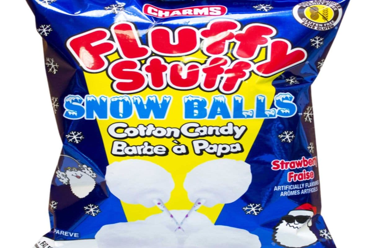 Fluffy stuff snow balls cotton candy (60g) (230 Cal)