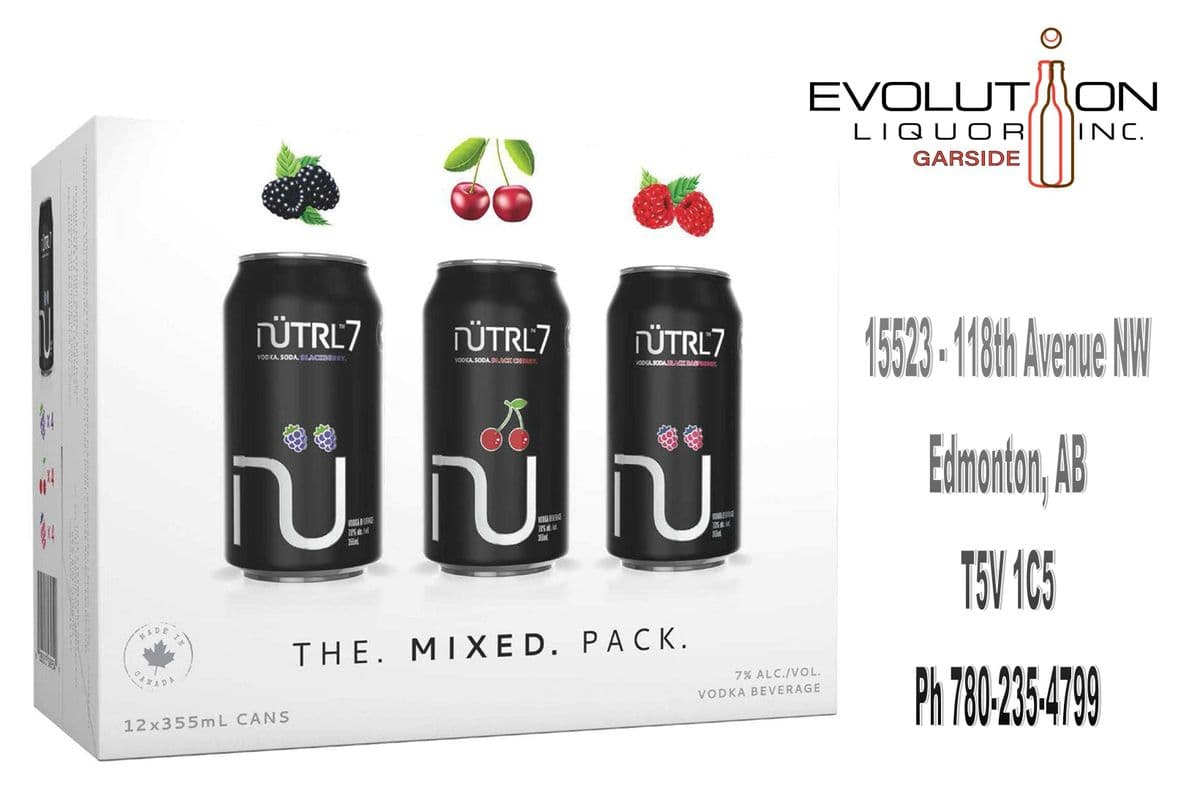 Nutrl 7 Vodka Soda Mixed Pack C355-12 (12 x 355ml Can)