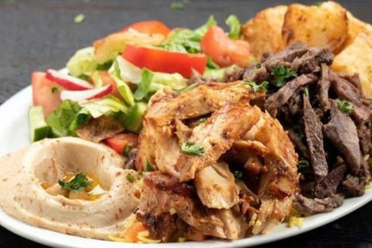Mixed Beef Donair and Chicken Shawarma Platter