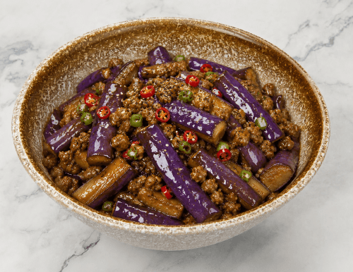 Eggplant w/ Minced Pork Rice / 茄子肉沫饭