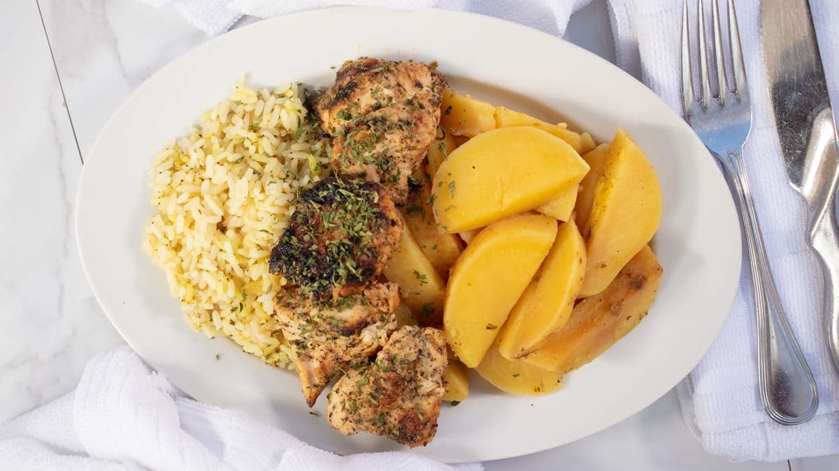 Chicken Souvlaki Dinner