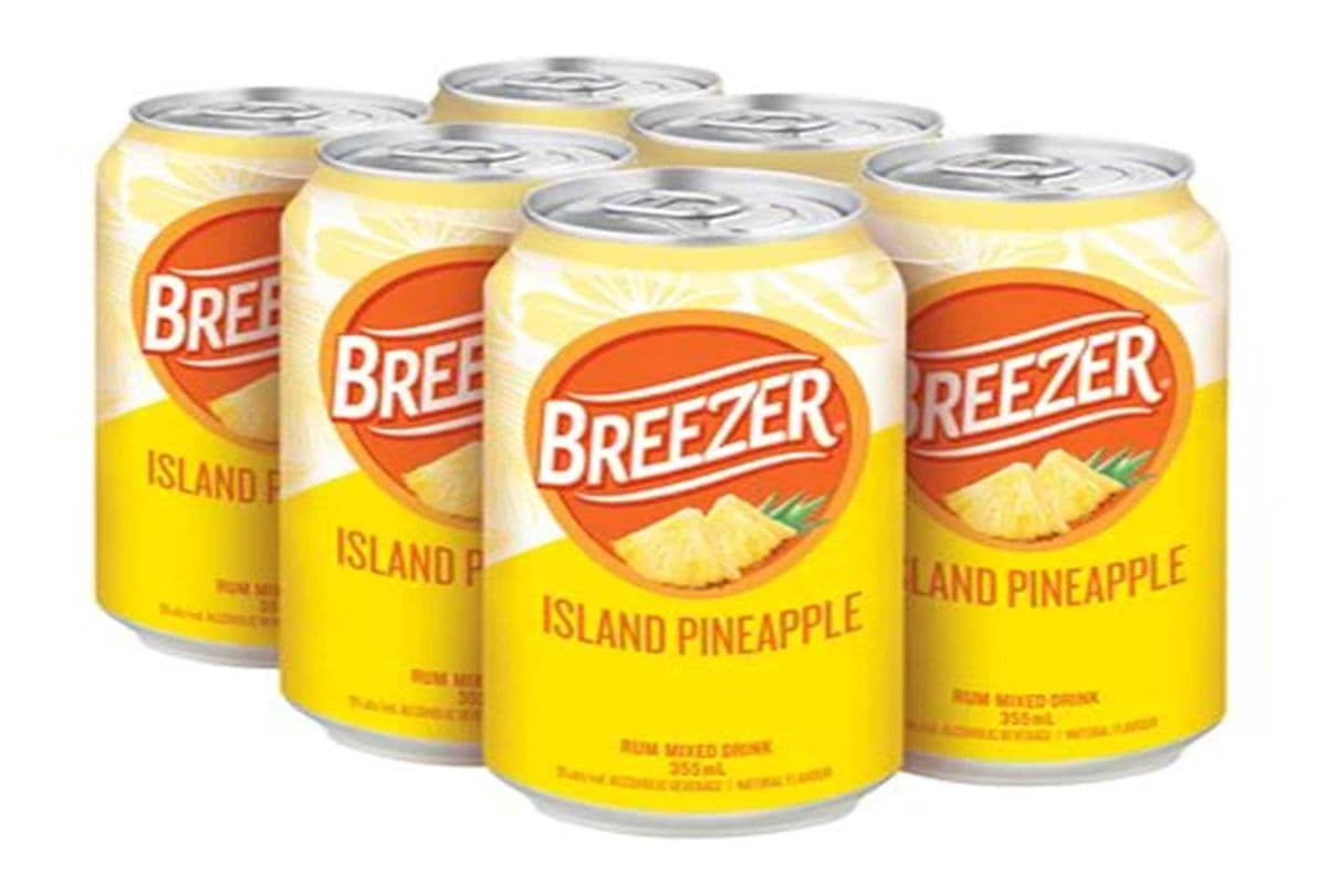 BACARDI BREEZER ISLAND PINEAPPLE 6 CANS (6 x 355 ML)
