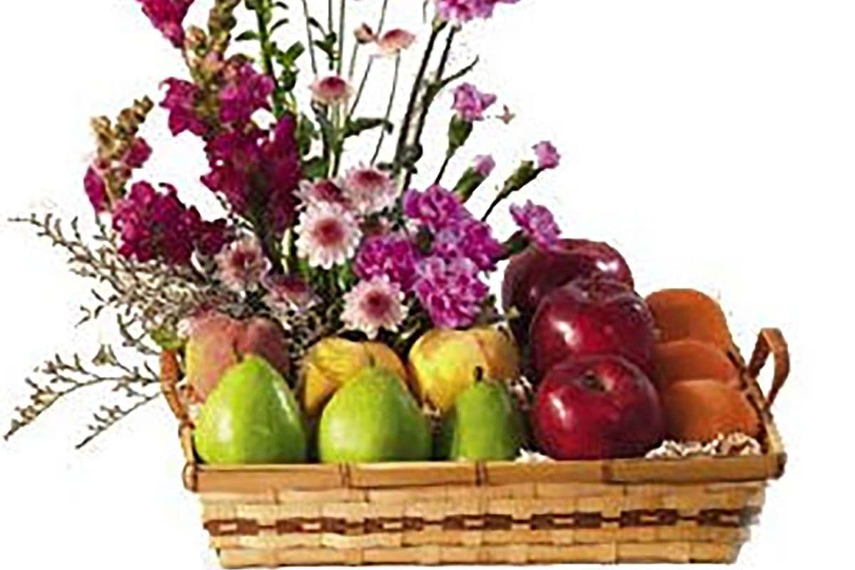 Fruit And Flower Serving Basket