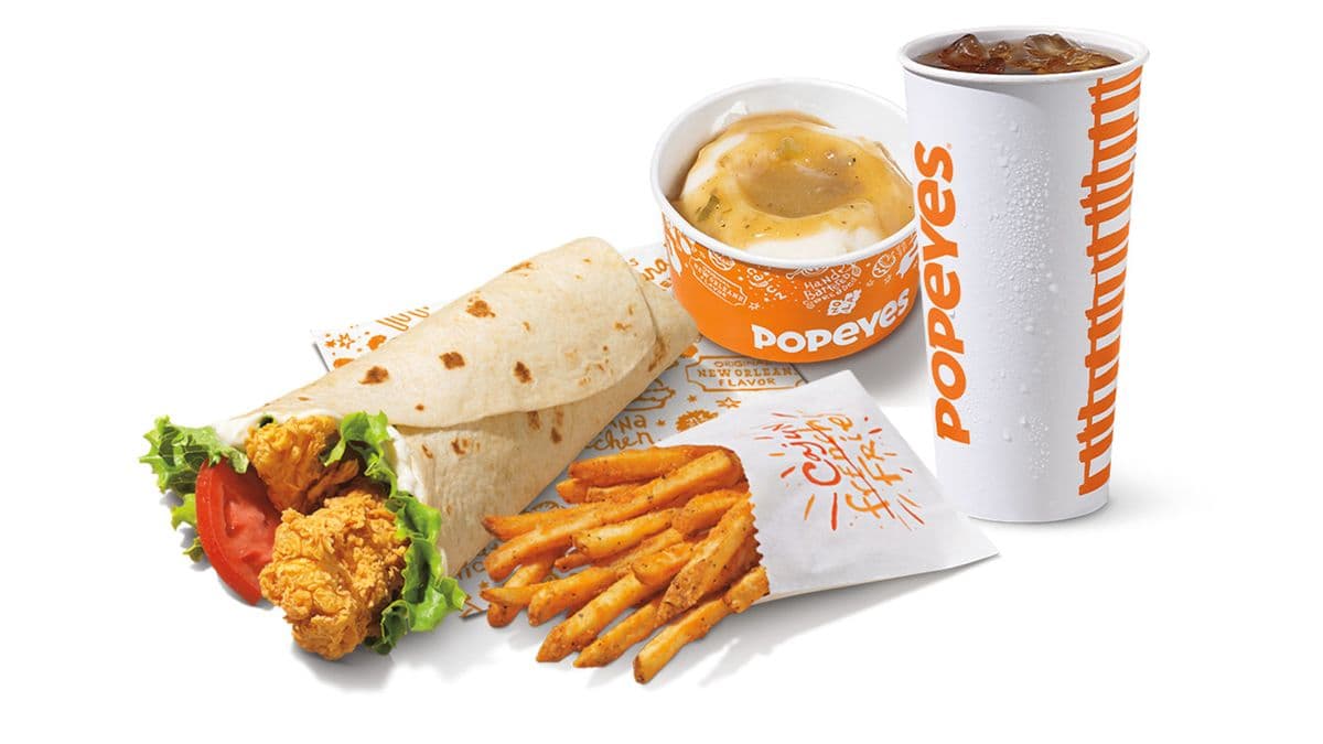Spicy Crispy Chicken Wrap Large Combo