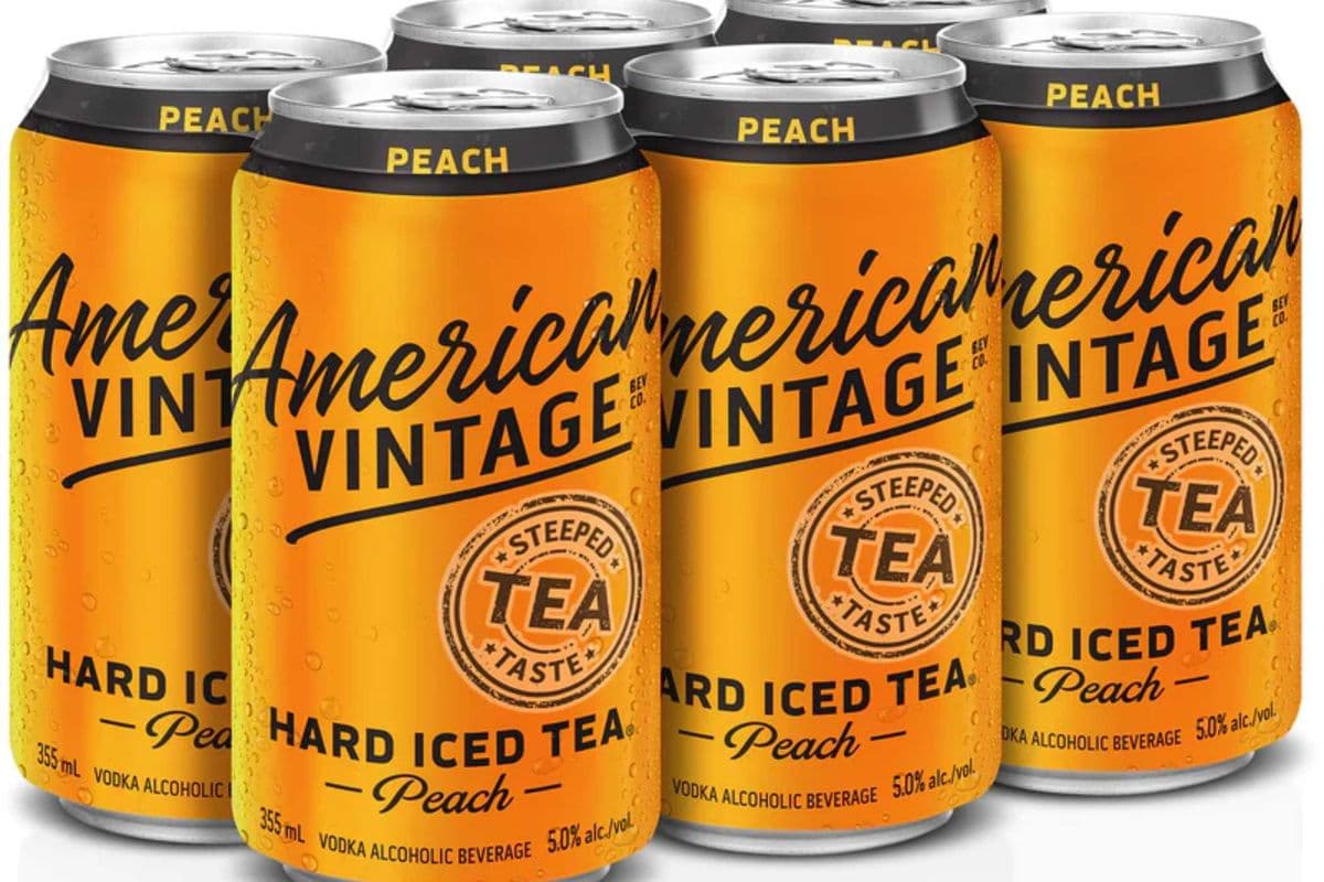 American Vintage Hard Iced Tea Peach (6 x 355 ml Cans)
