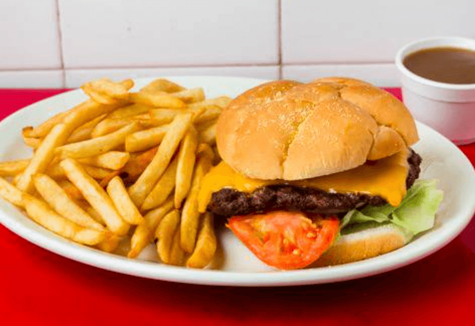 Homemade Burger with Fries Dinner