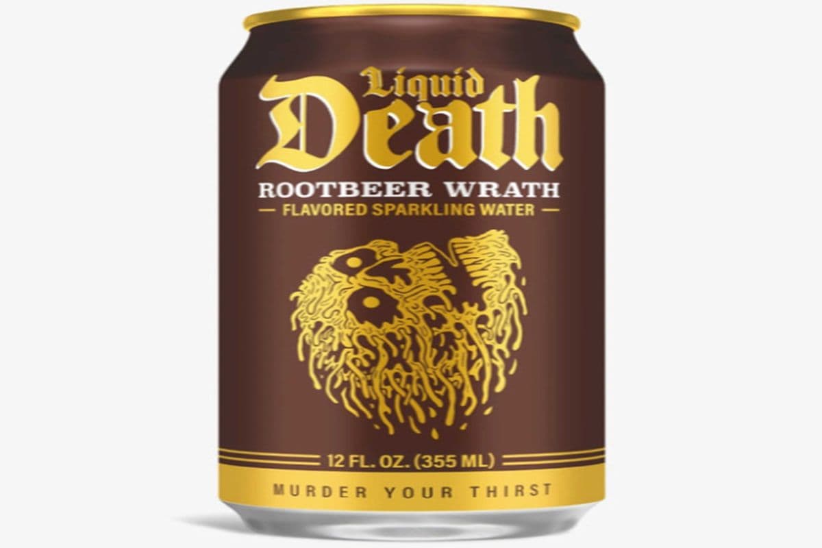 Liquid death rootbeer wrath (355ml) (10 Cal)