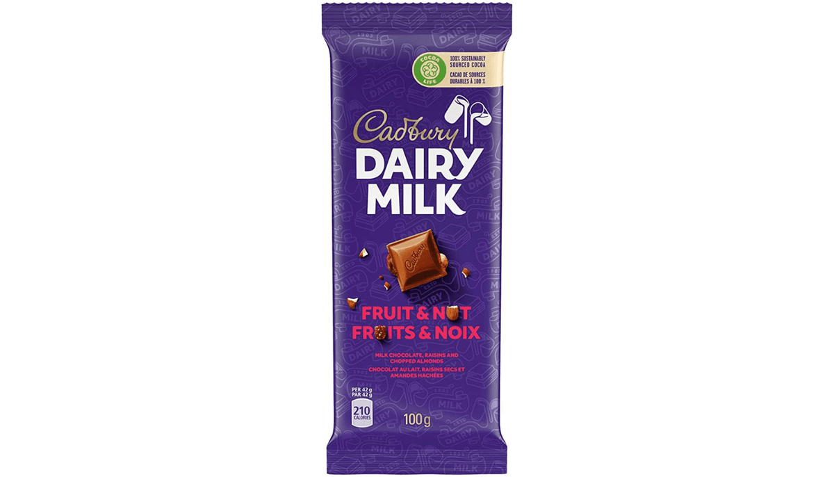 Cadbury Dairy Milk - Fruits & Noix 100g / Fruit & Nut 100g