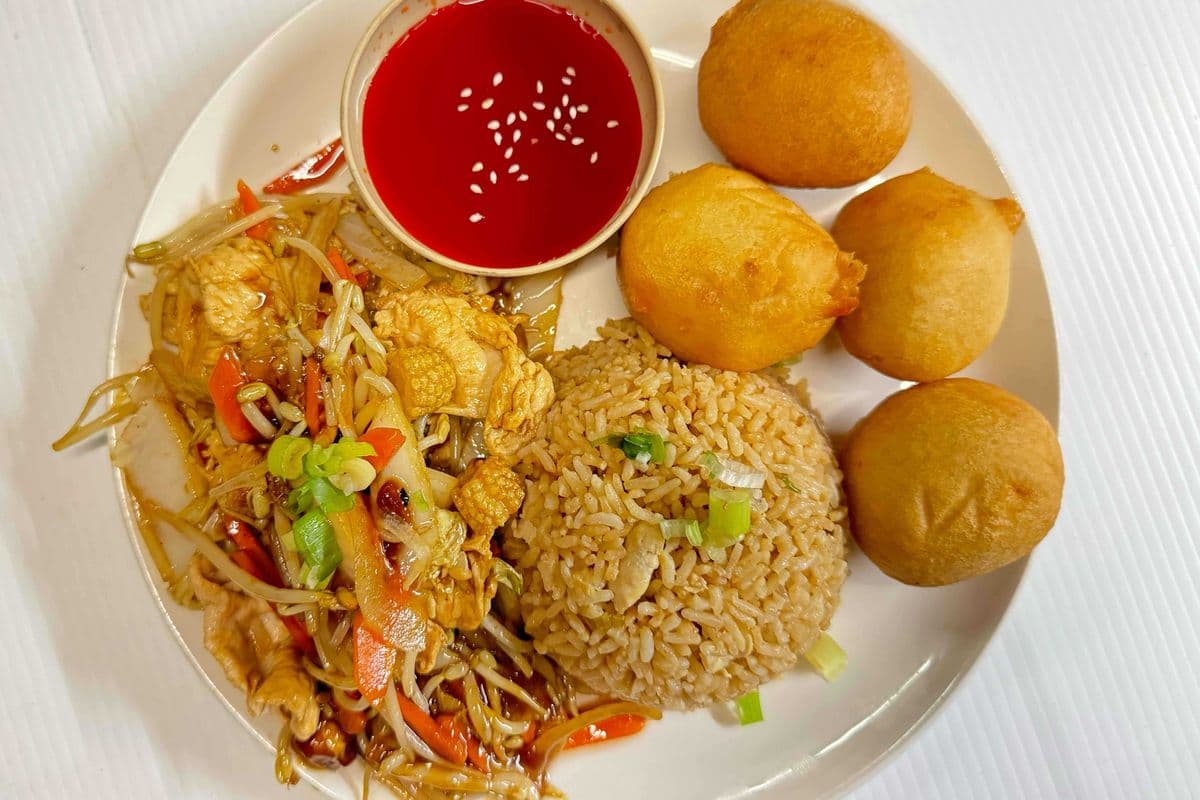 #6(rice,4balls, chic chopsuey)