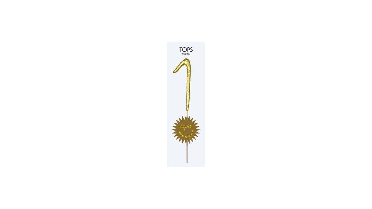 TOPS Malibu "1" Sparkler Candle