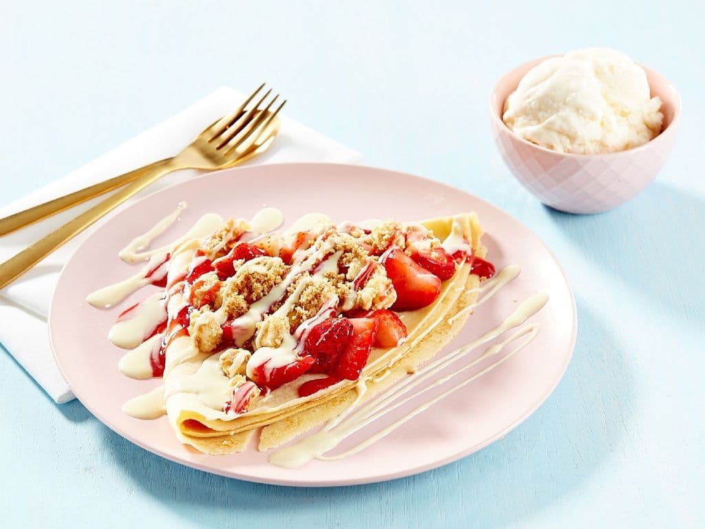 Strawberry Cheesecake Delight Crepe