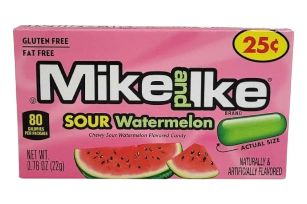 Mike & Ike Sour Watermelon (120gm) (110 Cal)