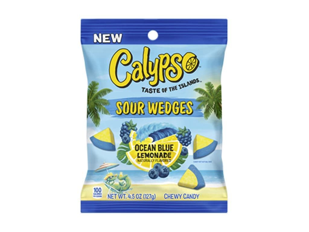 Calypso Sour Wedges Blue Lemonade Fruit Mix Gummies 127g Candies