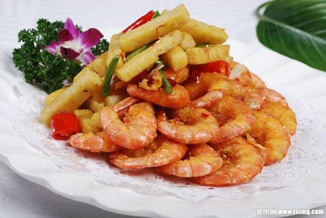 Frites aux crevettes / Fries with Shrimp