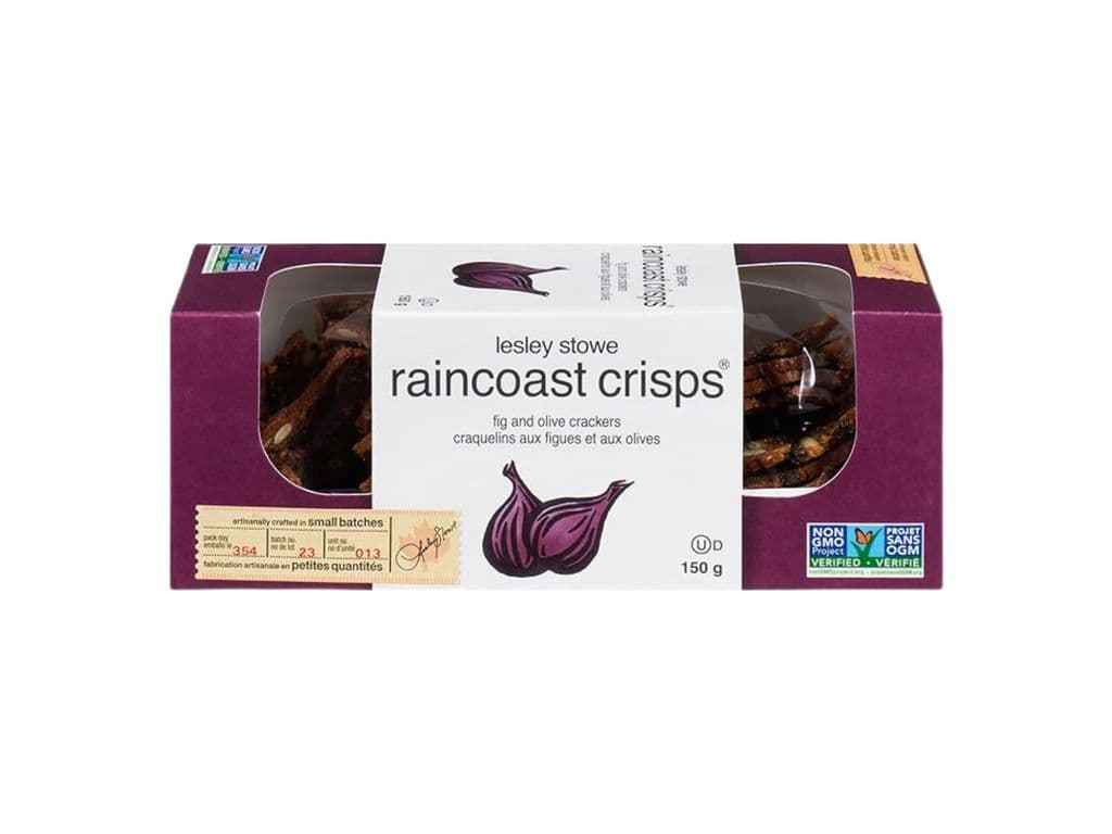 Lesley Stowe Raincoast Crisp Fig And Olive Crackers (150g)