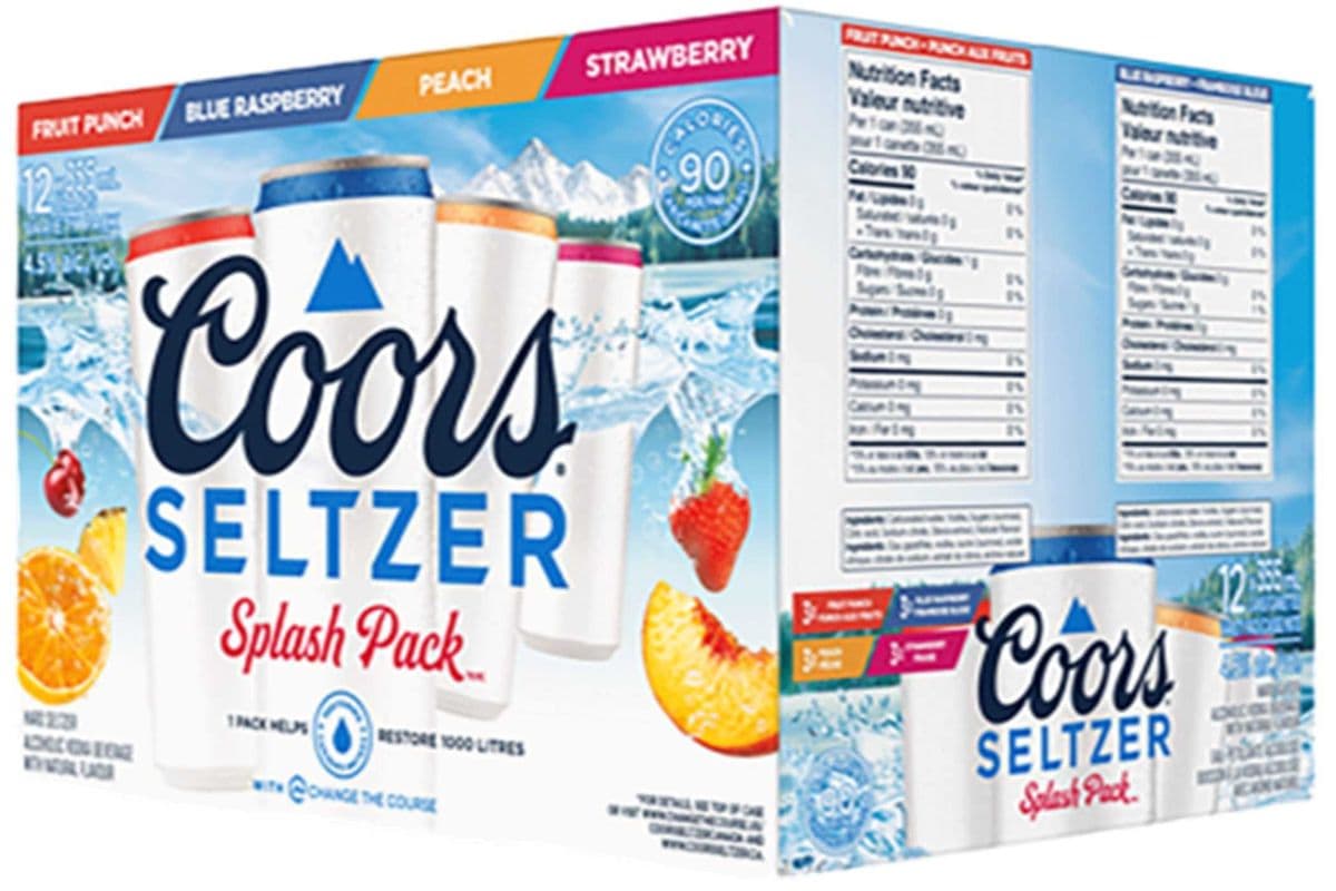 Coors Seltzer Splash Pack 12 CANS (12 x 355ML)