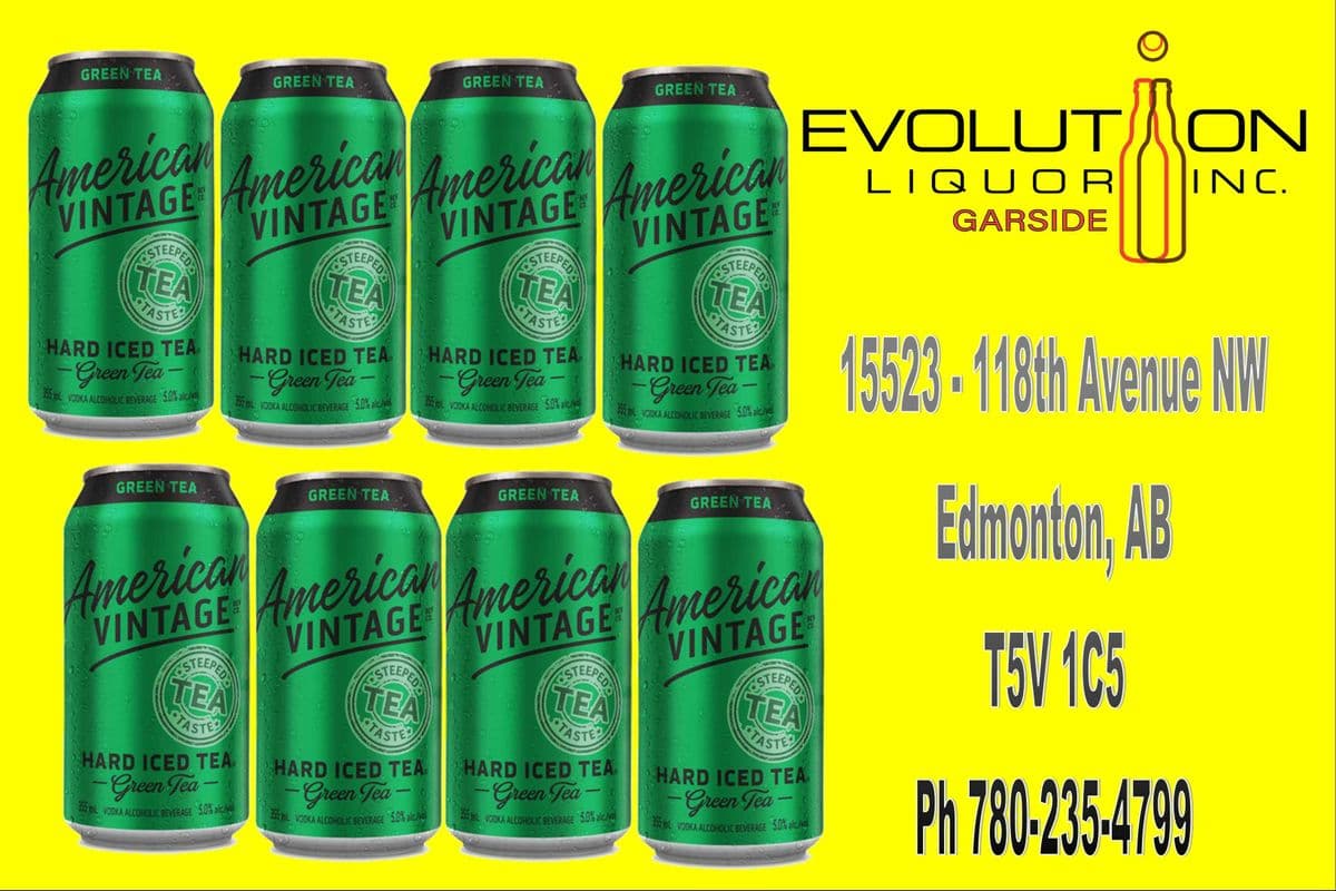 American Vintage Hard Iced Tea Green Tea C355-08 (8 x 355ml Can)