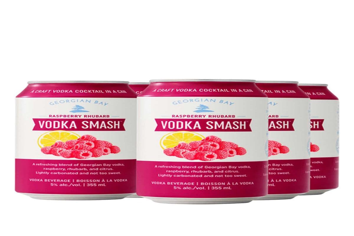 GEORGIAN BAY RASPBERRY RHUBARB VODKA 6 CANS (1 x 6 CANS)