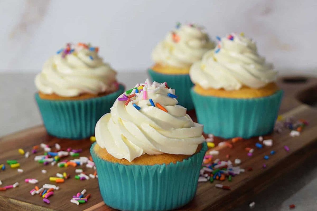 Vanilla Cupcake with Sprinkles