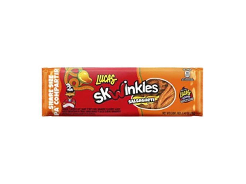 Lucas Skwinkles Salsagheti Mango Hot Gummy Candy Strings with Tamarind Sauce 70g Mexican Candy