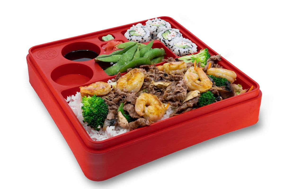 Teriyaki Beef and Shrimp Bento