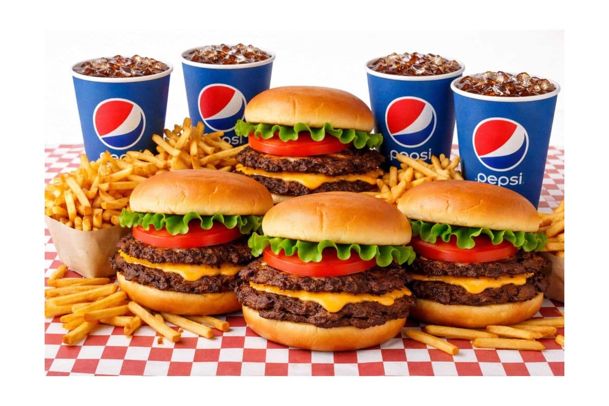 4 Can Dine Cheeseburger Meal Deal