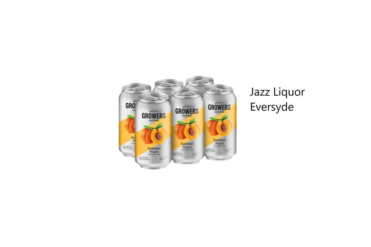 GROWERS PEACH CANS (1 x 6×355ML )