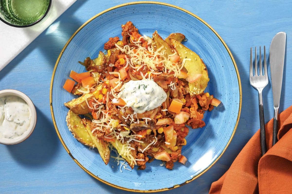 Loaded Cheezy Potato wedges