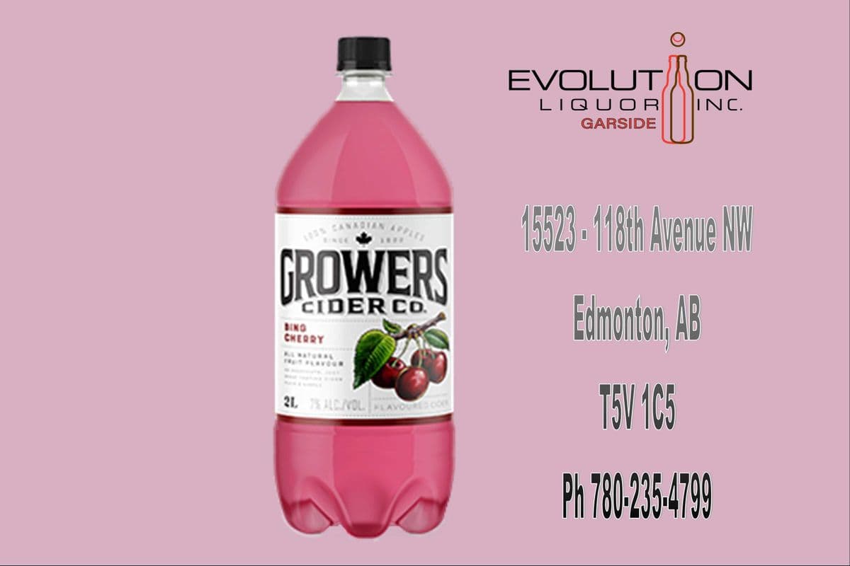 Growers Cider Bing Cherry P2000 (1 x 2L Plastic Bottle)