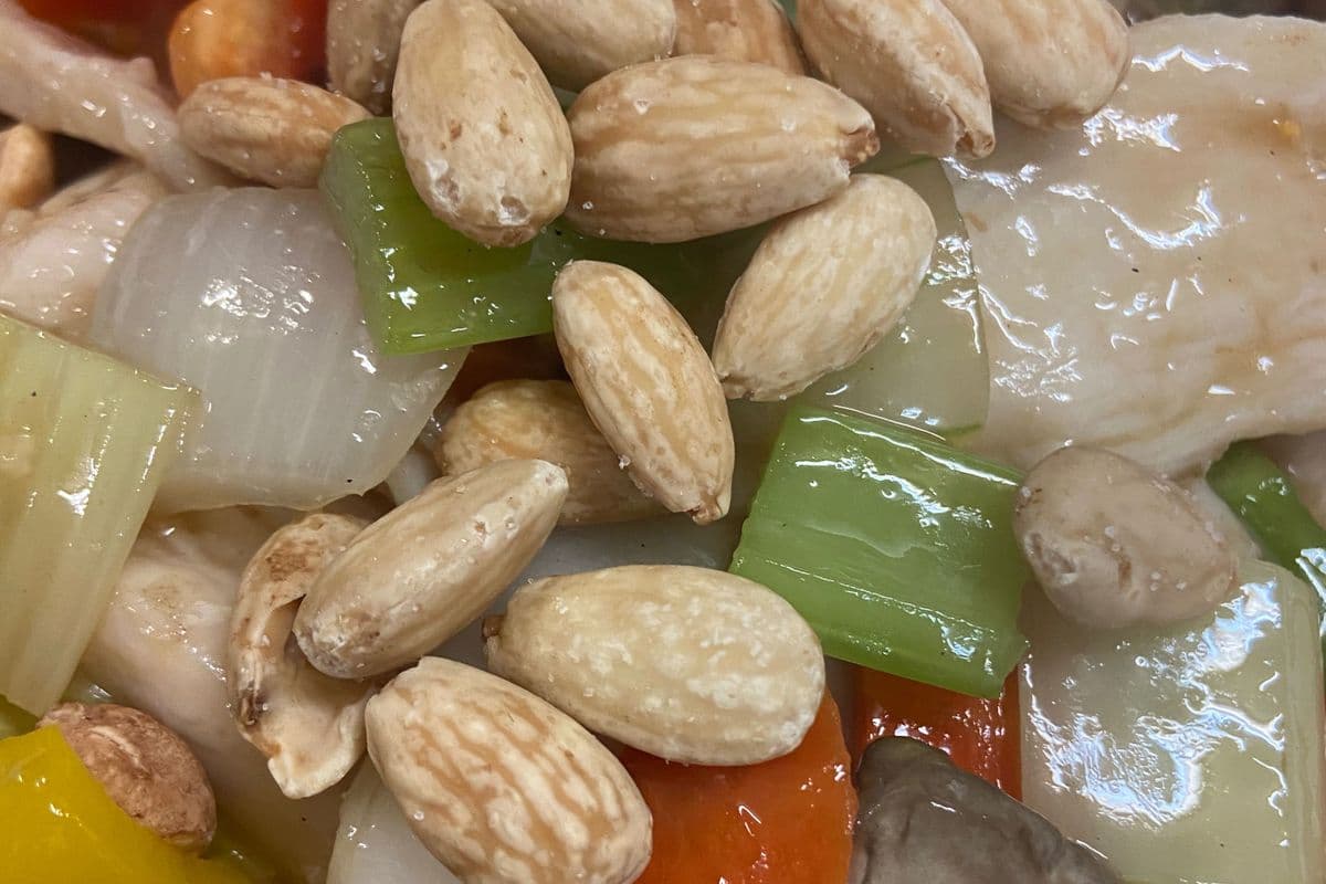 75. Chicken with Vegetable and Almonds