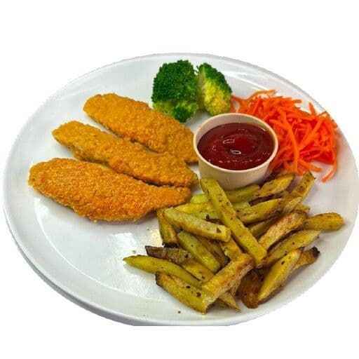 Repas Enfant - Lanières de poulet végé / Kids' Meal - Chick'n Fingers
