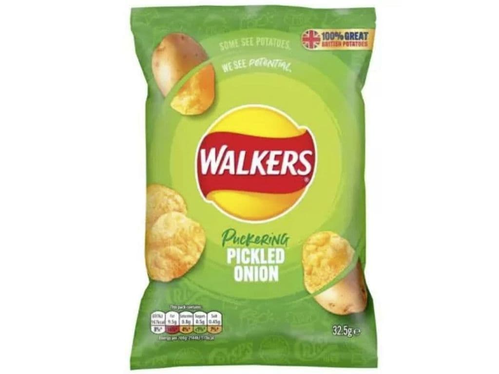 Walkers Pickled Onion British Crisps 32.5g UK