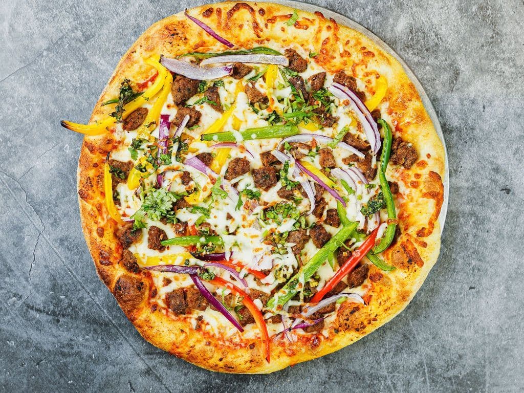 Lamb Seekh Kebab Pizza