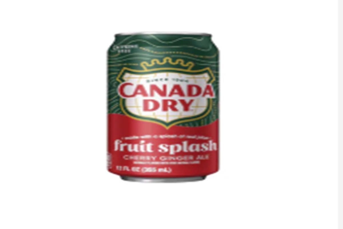 Canada dry cherry fruit splash (355ml) (140 Cal)