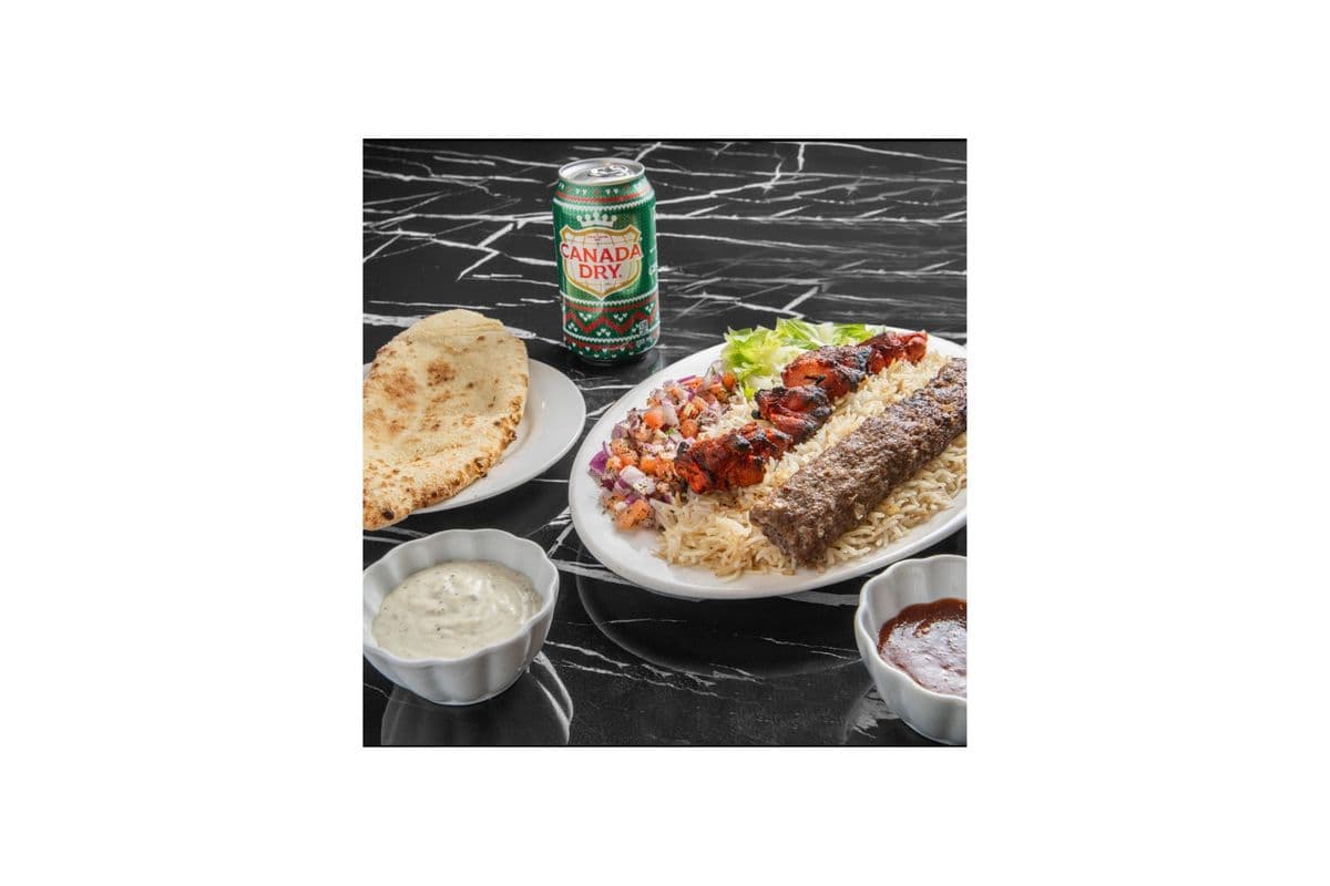Beef Kofta and Tandoori Chicken Meal (Double Skewers)